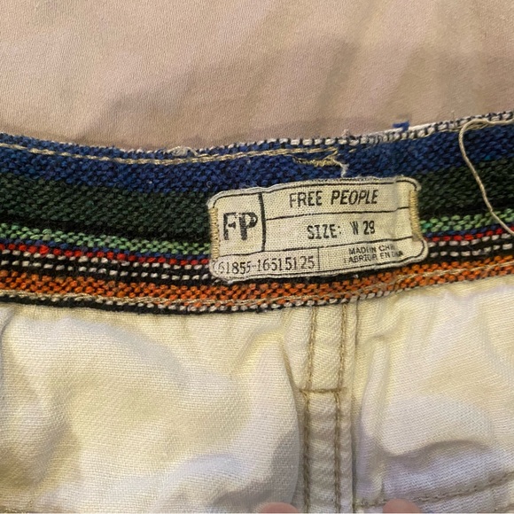 Free People white jean shorts - Picture 2 of 3